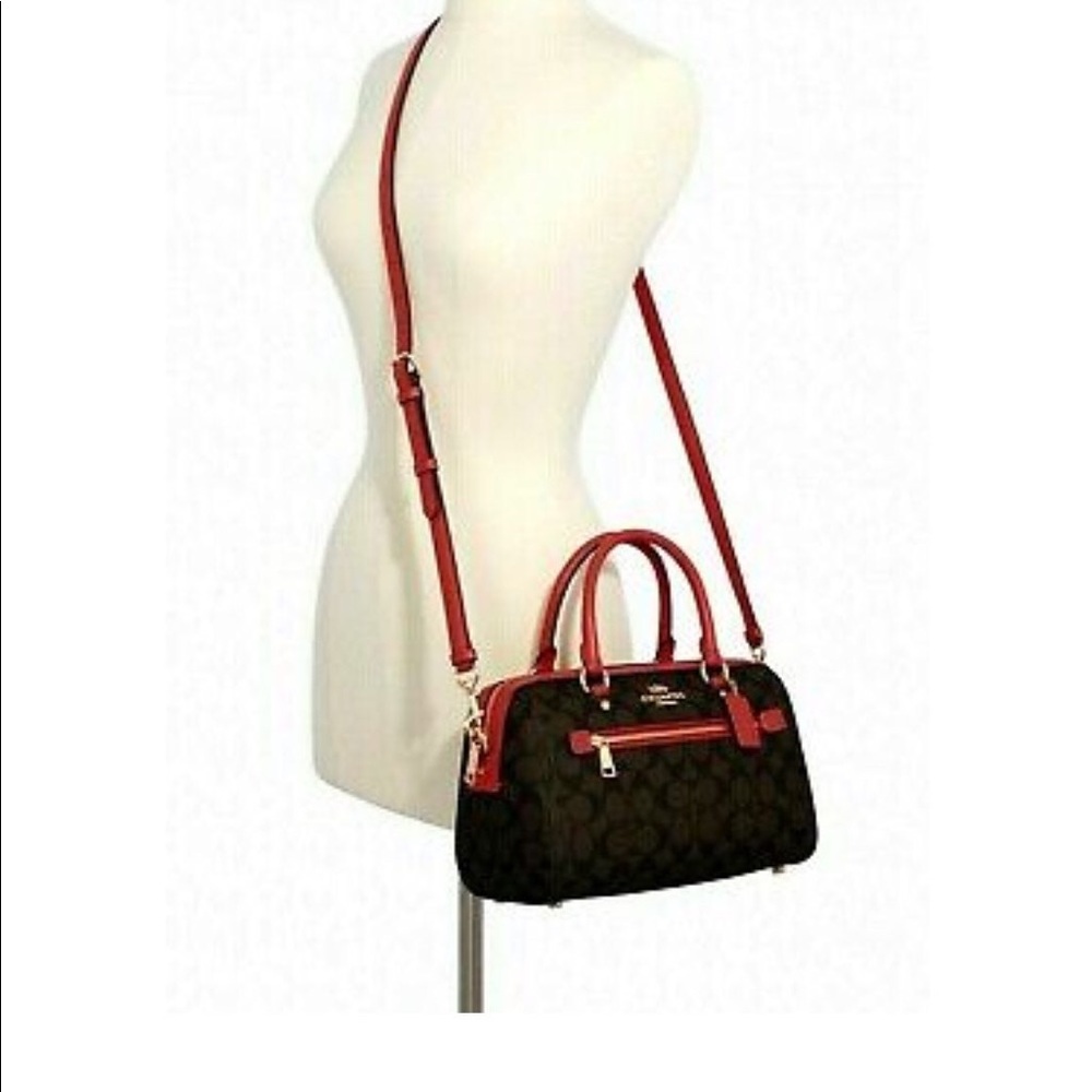 special- New Authenticated - Coach Rowan Satchel Signature Canvas